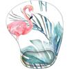 ELLENNE - Tappetino con cuscino in Gel per Mouse | Ergonomico con Poggiapolso| Comodo, Antiscivolo e lavabile | Mousepad per Ufficio, Gaming e Notebook (Cod. 2 - Fenicotteri Rosa)