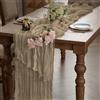 WAITER TREE Runner da tavolo lunga Bandiera da tavolo bohemian adatta per baby spose, regali feste, matrimoni, compleanni, decorazioni per feste Marrone chiaro 90 x 300 cm（2 pezzi）