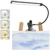 Lamptobe Lampada con Pinza Morsetto per Pittura Artistica, 3 Modalità Colore, 10 Livelli Luminosità, 300lm Luce da Lettura per Dipingere e Disegnare con Braccio Flessibile, Alimentazione USB