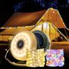 Mcbazel 10m Luci LED Solari per Camping con Telecomando, Luci Magiche Impermeabili per Esterni/Tenda/Giardino/Caravan - Ideale per Halloween e Natale, 5 Modalità, USB-C/Solare, IP44