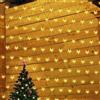 SALCAR Rete di Luci Tenda di Luci per Natale, Rete luminosa da giardino + 3m Cavo di alimentazione, Catene luminose per esterni Esterni Casa, Balcone, Salotto, Giardino,Terrazza (Bianco Caldo)
