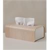 Kazai. Porta Fazzoletti 'Toke' | Impiallacciatura in Legno Massello, certificato FSC | Scatola Porta Fazzoletti Sostenibile in Design Scandinavo | Quercia, bianco