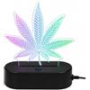 MIK funshopping Lampada notturna 3D, effetto 3D, con cambio colore, altezza 20 cm (foglia di canapa)