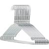 Hangerworld 50 Grucce per Lavanderia 40cm Salvaspazio in Metallo Cromato con Spalline con Scanalature