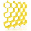 MultiValue Separatore a nido d'ape, 8 pezzi, creativo fai da te, organizer per cassetti, in plastica, regolabile, divisorio per calze, biancheria intima e forniture per ufficio (giallo)