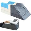 KingPavonini Cuscino per le gambe regolabile in altezza in 4 livelli, inserto post-op/lesioni/riposo, cuscino per gambe in memory foam con 3 manici e inserto per imbottitura, lavaggio in velluto