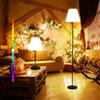 Lixada Lampada da terra solare per esterni, dimmerabile, con sensore di luce, luce bianca calda e RGB, impermeabile IP65, ricaricabile USB, lampada da terra a batteria per interni ed esterni, ideale