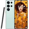 ULUCAN Smartphone S25 Ultra Premium 5G - 16 GB 1 TB, schermo HD 1440p da 7,3, doppia fotocamera da 108 MP e 72 MP, Snapdragon 8Gen 3, ricarica rapida da 8000 mAh, Android 14 sbloccato,Cyan-1TB