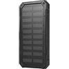 VELATEMOR Solar Power Bank 20000Mah, Doppio Caricabatterie Portatile USB, Ricarica Rapida, Pannello Solare, Tablet Cellulare Compatibile, Viaggio, Emergenza e Kit Fai -da -te Esterno (BLACK)