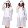 Ninesun 4 pezzi poncho antipioggia riutilizzabile impermeabile con cappuccio, impermeabile, trasparente, da pioggia, traspirante, impermeabile, 160 - 190 cm