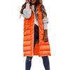 Generic Cappotto Invernale da Donna Senza Maniche Gilet Lungo con Cappuccio Cappotto in Piumino Caldo con Tasche Giacca da Esterno Trapuntata Trench Taglie Forti