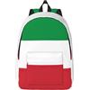 DUWAA Zaino da donna con stampa bandiera italiana, per lavoro, lavoro, lavoro, borsa per computer portatile, borsa da viaggio, nero, Small