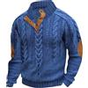 Generico Felpa senza Cappuccio Uomo Taglie Forti Sweatshirt Outdoor Cappotti Stampa con Bottoni Calda Comodo Autunno Inverno Loungewear Larghi Classic Jacket Vintage Comodi Abbigliamento Leggeri Sportivo