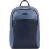 PIQUADRO Zaino blu quadrato in pelle 43 cm Scomparto per laptop
