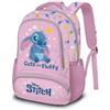 VARZI Zaino Scuola Ovetto Stitch Rosa Bambina Asilo Materna con Spallacci Regolabili, Design Colorato e Compatto per la Scuola e il Tempo Libero 1956