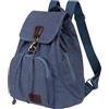 YOUNAFEN Elegante zaino in tela per le donne zaino da viaggio alla moda borsa da scuola con spazioso spazio, Blu lago, 34*30*15cm