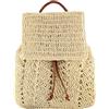 CRGANGZY Borsa a tracolla da donna in paglia realizzata a mano, zaino economico per spiaggia, vacanze, spiaggia, piscina, Beige, cm