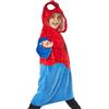 Marvel Felpa con Cappuccio Coperta Blu/Rossa per Ragazzi Grandi di Spiderman Character - 6-8 Anni
