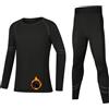 Hotfiary Set di biancheria intima termica per bambini, maglia a compressione a maniche lunghe e pantaloncini, per ragazzi e ragazzi, set di biancheria intima sportiva per calcio, per 4-16 anni