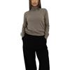 Win's Maglione a collo alto in cashmere da donna. Made in Italy, grigio, L