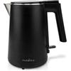 Nedis KAWK360EBK bollitore elettrico - capacità 1,0 L - base girevole a 360° - elemento riscaldante nascosto - spegnimento automatico - protezione contro il funzionamento a secco - nero