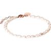 Purelei Pearlfection - Bracciale con perle d'acqua dolce, in acciaio inox placcato oro 14 K, 18 K, 16 - 19 cm, elegante gioiello di perle, regolabile, Eine Grösse, Acciaio inossidabile, Agata