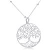 WANDA PLATA Collana Albero della Vita da Donna in Argento Sterling 925 Gioielli con Catena Inclusa Lunghezza 40+5 cm Regali per Ragazza Donne