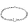 Tuscany Silver Bracciale da Donna in Argento Sterling Placcato Rodio con Zirconia Cubica a Forma di Zoccolo Bismarck