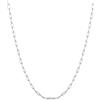 PROSILVER Collane Argento 925 Donna in Oro Bianco, 1,7mm Collana Donna Argento Lunga 41cm, Catena di Graffette a Maglie Ovali, Collana Ragazza Donna Idee Regalo per Compleanno Laurea Anniversario.