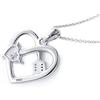 24 JOYAS Ciondolo a forma di cuore con freccia di Cupido, in argento Sterling 925 e zirconi che rappresenta un cuore con la freccia di Cupido, ideale come regalo romantico per la tua fidanzata