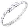 COOLSTEELANDBEYOND Abbagliante Zirconi Tennis Bracciali Braccialetto del Polsino, Regolabile, Bracciale da Donna Moda Gioielli