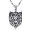 OHAYOO Collana con albero della vita, in argento sterling 925, con ciondolo a forma di albero della vita, con nodo celtico, collana vichinga, gioiello celtico, regalo di Pasqua per uomo e ragazzo