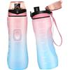 Binudum Borraccia motivazionale con indicatore del tempo, Sport Tritan BPA, a prova di perdite, per adolescenti, adulti, palestra, 750 ml