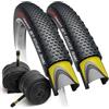 Fincci Gravel Copertoni Bici 700x38c - Set di Pneumatici Pieghevoli 28 con Protezione Antiforatura 1 mm e 2 Camere d'aria Schrader 40-622 - Gomme per Montagne & Elettrica Bici, City Bike Uomo & Donna
