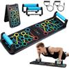 ZHVoyage Push up Board Flessioni Attrezzi, Maniglia per Push Up, Push Up Board Pieghevole,con 2 Corde di Trazione,41 posizioni combinate,Digitale per Esercizi a Casa e in Palestra.