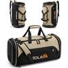 Tolaccea Borsone Palestra Estensibile 56-70L Uomo Donna - Borsa da Viaggio con Scomparto Scarpe & Tasca Umida, Trasformabile in Zaino, per Palestra, Fitness, Nuoto, Calcio, Viaggi (Nero-Rosa)