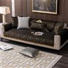 KCCRHIN Copri Divano 3 Posti Con Braccioli Copri Divano Angolare Copridivano Stile Moderno Copridivani Con Texture Oro Copridivano Antiscivolo Con Penisola,Nero,70 * 70cm/27.6 * 27.6in