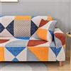 Morbuy Copridivano Elasticizzato Universale con Braccioli, Copridivano Stampa semplicità, Fodera per Divano Allungabile Antiscivolo AntiGraffio Sofa Protettore (Colori Vivaci,4 posti(235-300cm))