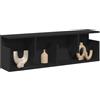 Gecheer Mobile a Parete 100x20x30 cm Nero in Legno Multistrato,Armadio Sospeso,Pensile da Cucina,Soggiorno,Mobile da Bagno da Parete,Mobile Pensile Bagno,Armadietto pensile da Bagno,P854842