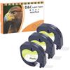D&C 91221 - Nastro per etichette Dymo Letratag, 12 mm x 4 m, confezione da | Nero su bianco, in plastica, per Dymo Letratag IT-100H LT-100T 200B XR XM QX 50 2000