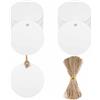 Hopton Etichette da regalo in carta kraft, 200 pezzi, rotonde, da 5 cm, da scrivere con spago da 20 m, per confezioni regalo, matrimonio, fatti a mano (bianco)