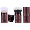 Gosknor 2 Pz Pennello da Viaggio Kabuki per Fard, Pennello da Trucco Retrattile Portatile Strumento per Sbavature di Fondotinta e Protezione Solare Forniture per Cosmetici per Sfumare Liquidi Regalo