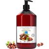 bleu & marine Bretania Olio di Jojoba BIO, Puro e Naturale: Siero Viso, Idratante per Capelli e Barba, Struccante, Detergente Viso, Siero Ciglia, Olio per Cuticole Unghie, Cura per la Pelle Atopica - 500 ml