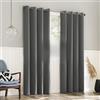 No. 918 Mendoza - Coppia di tende a pannello con chiusura magnetica, a risparmio energetico, 137 x 213 cm, colore: grigio