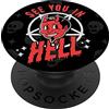 Halloween Pumpkins Ghosts Bats & More See You In Hell - Gotico Halloween divertente Satana Goth Retro PopSockets PopGrip Intercambiabile