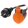 Zenitech Prolunga impermeabile 2P H05VV F 2x 1,5mm² 25 m, con clip di fissaggio arancione