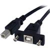 StarTech.com USBPNLBFBM3 Cavo Pannello USB da B a B, F/M, 1 m, Nero
