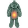 ZAZU - Ro del coniglietto Baby Sonno con batteria ricaricabile - Luce notturna in diversi colori e suoni rilassanti, sensore vino, spegnimento automatico e cavo di ricarica USB-C (verde)