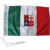 GUSTO Bandiera Italia Marina Civile 30 x 20 cm con Tessuto Nautico per Barca Mare Spiaggia Nazionale Tessuto Resistente alle Intemperie (30 x 20 - Marina Civile)