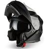 CRUIZER Casco Moto Modulare Doppia Visiera Trasparente Sole Nero Opaco ECE 2206